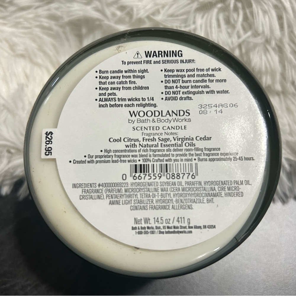 Bath & Body Works Men's Collection Woodlands 3-wick Scented Candle 14.5 oz New! - Picture 11 of 14